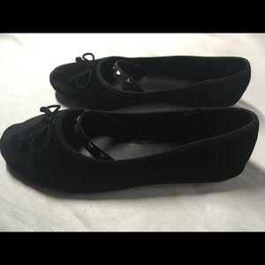 DEMONIA DRAC 07 SIZE 8 FULL BLACK FLAT BALLET GOTHIC SHOES ROCK METAL